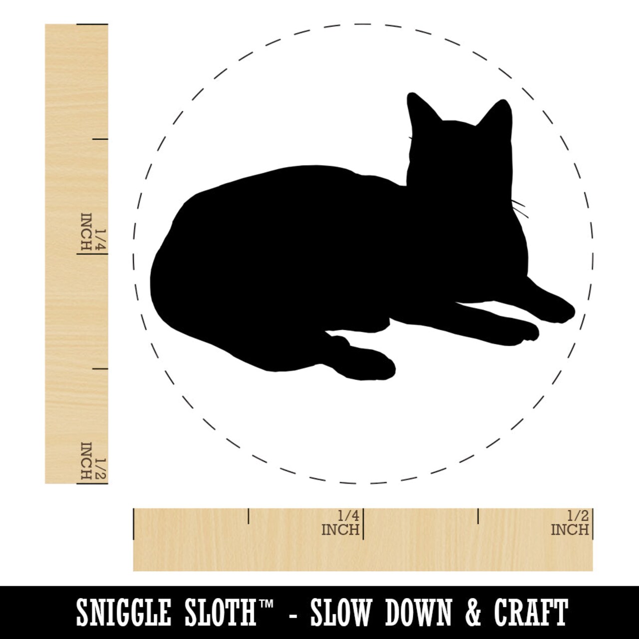 Lazy Cat Self-Inking Rubber Stamp for Stamping Crafting Planners
